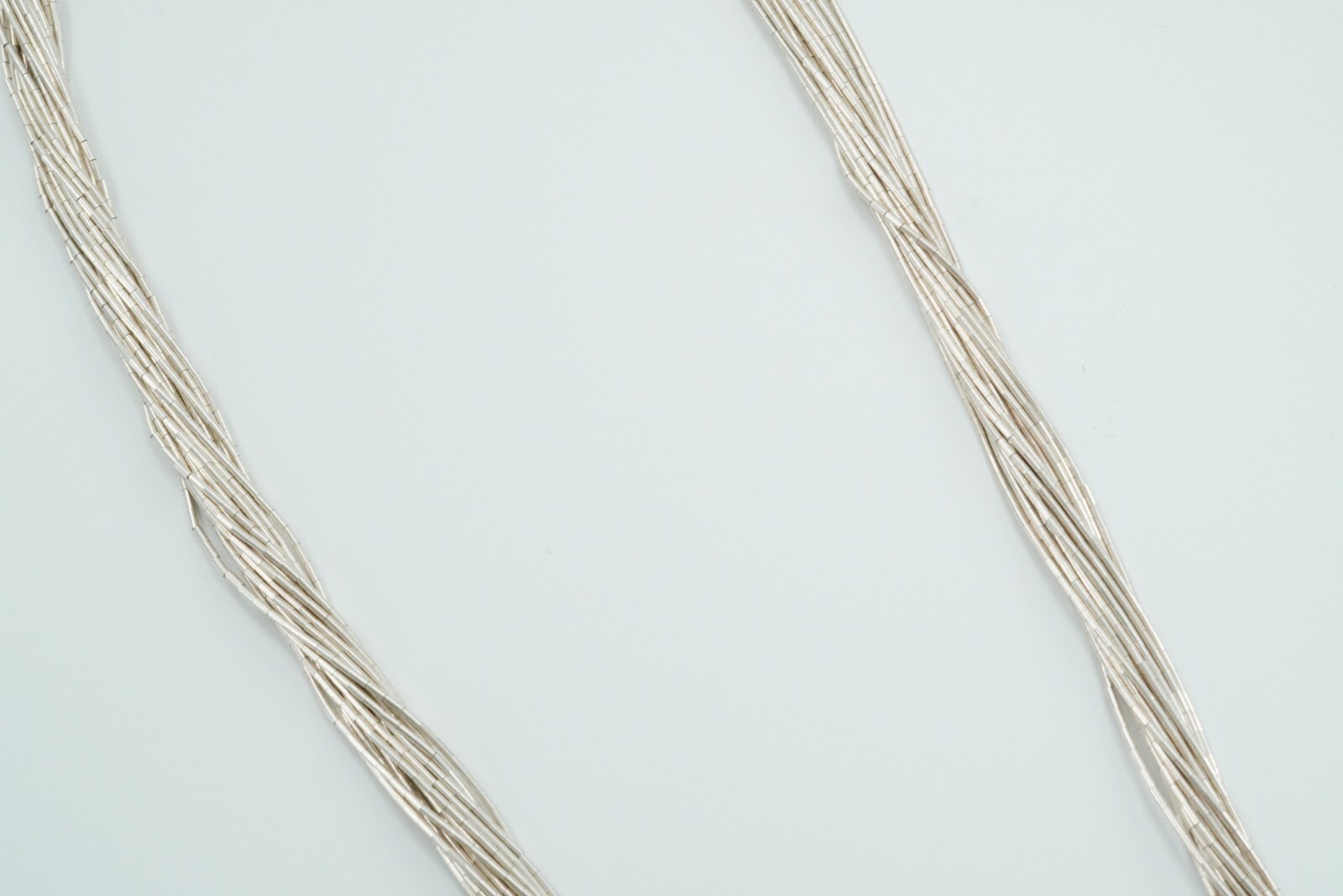 Sterling Silver Liquid Silver Multi Row Necklace,… - image 10