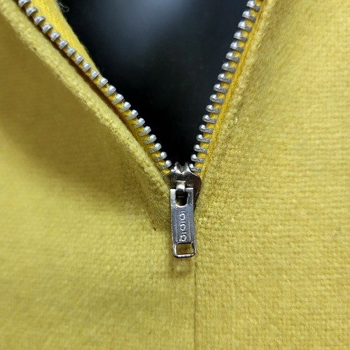 Mini abito vintage anni 60 donna XS giallo senape misto lana mod ALine Shift - Foto 8 di 9