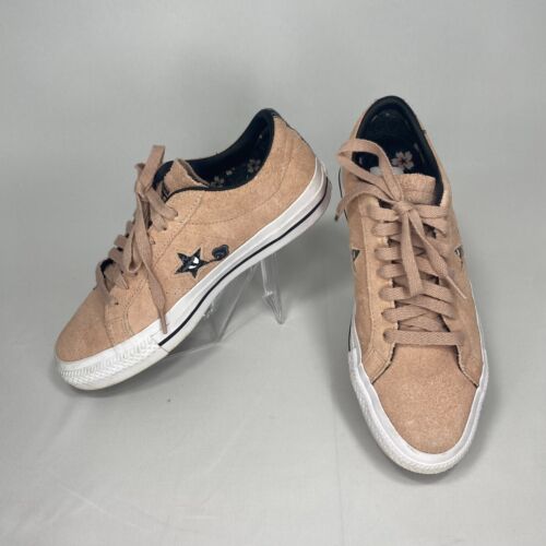 Converse One Star Pro Shoes Size Mens 7 Womens 8.5 Pink Clay Suede Tattoo Skater
