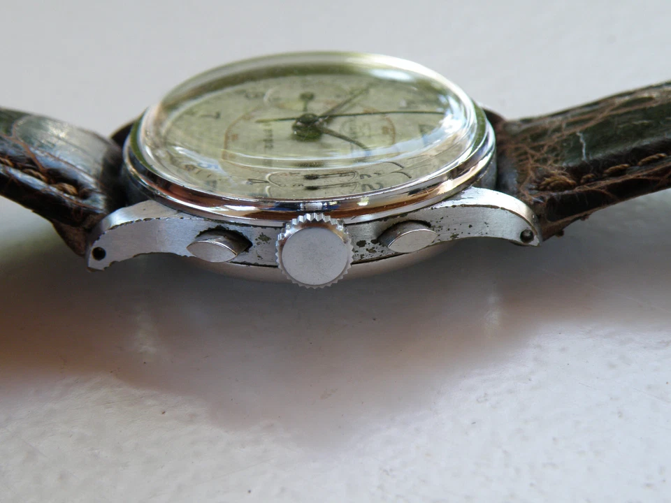 TAVANNES "+ 217012"-CRONO-MANUALE-ANNI 40-RUOTA A COLONNE-VENUS 165-RARISSIMO - Immagine 4 di 4