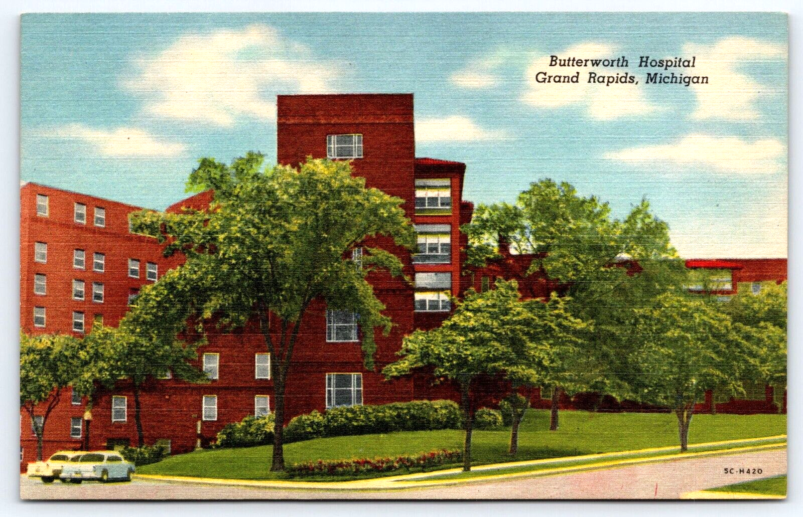 VINTAGE OLD ANTIQUE POSTCARD BUTTERWORTH HOSPITAL GRAND RAPIDS MICHIGAN USA