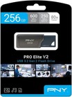 PNY - PRO Elite V2 256GB USB 3.2 Gen 2 Flash Drive - Black
