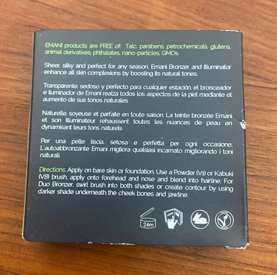 Emani * Vegan Duo Perfecting Face Bronzer #297 Copacabana 0.42 oz / 12 gm NEW! - Image 3 of 4