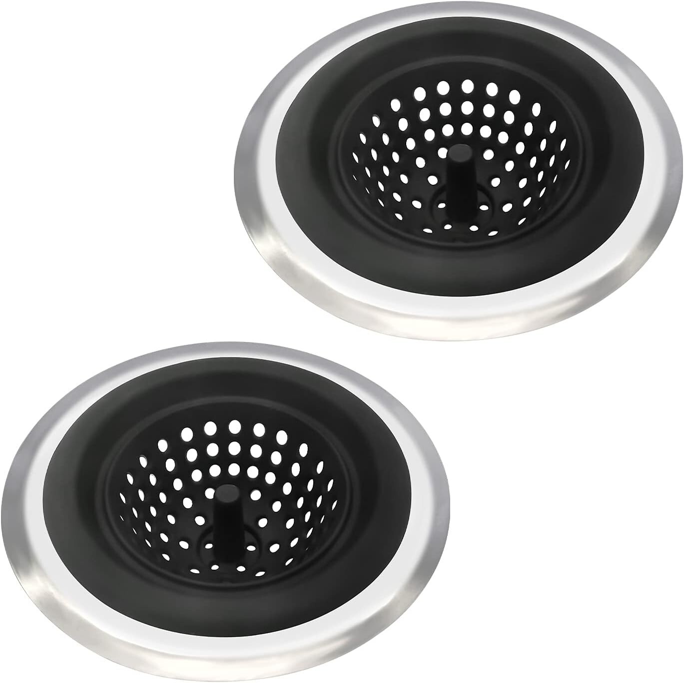 2 Pack Kitchen Sink Strainer Food Catcher 4.5 inch Diameter,Flexible Silicone Go