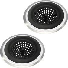 2 Pack Kitchen Sink Strainer Food Catcher 4.5 inch Diameter,Flexible Silicone Go