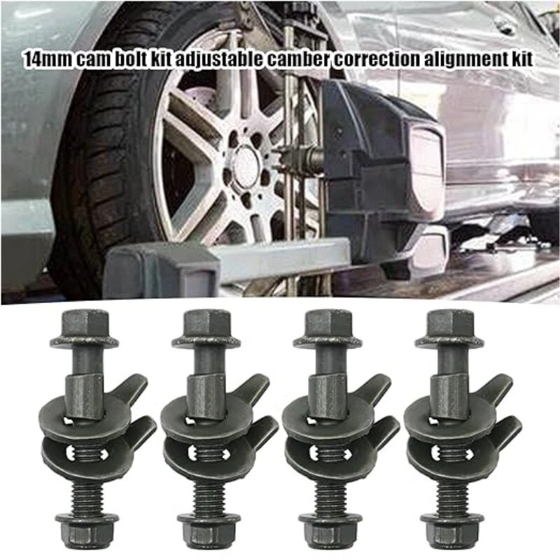 Kit de 4 piezas de pernos de leva de 16 mm Kit de alineación de corrección de inclinación ajustable para cuatro ruedas Foto 4 de 4