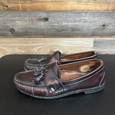 Allen Edmonds Stowe Tassel Loafers Burgundy Leather Made in USA Mens Size 10D