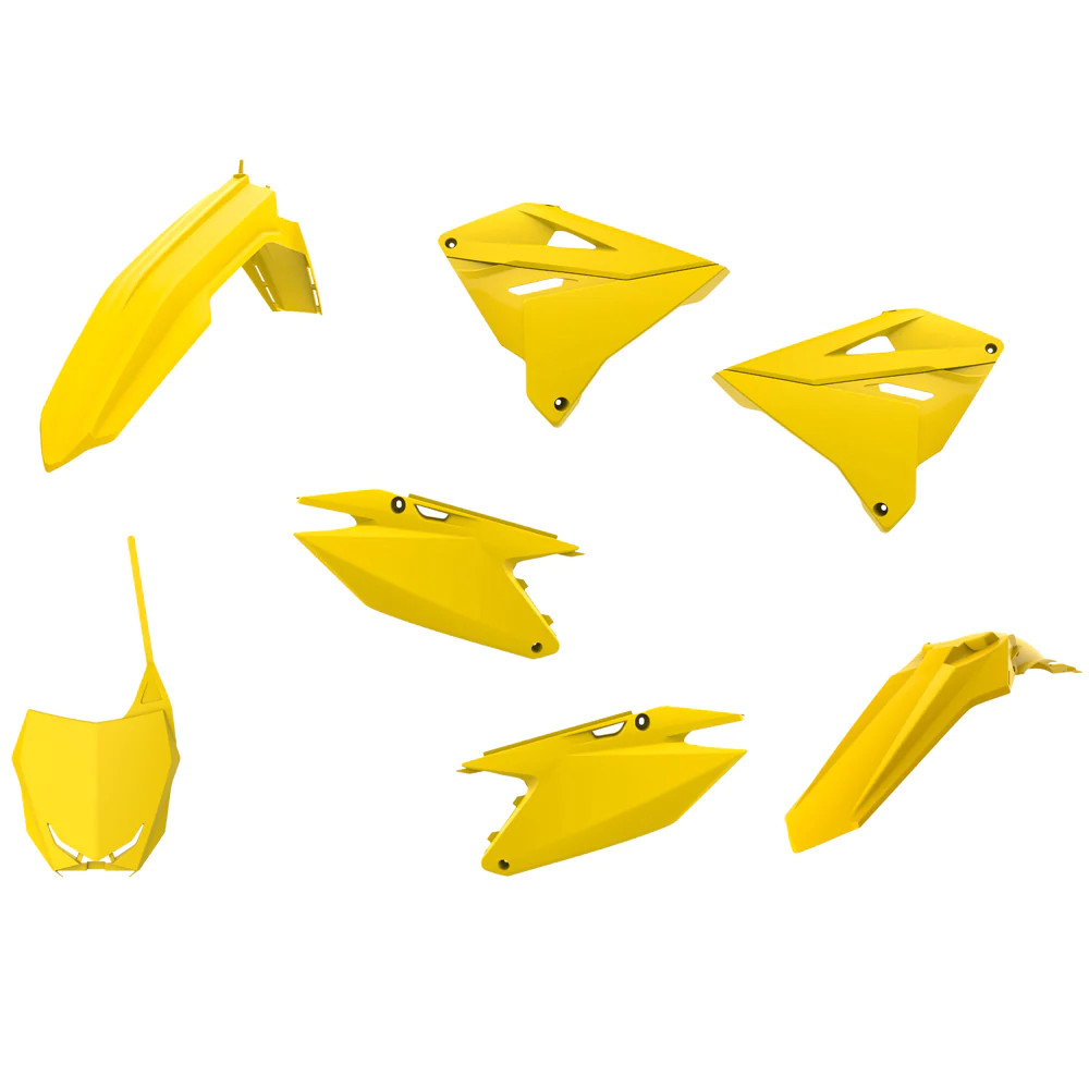 Polisport Yellow Full Plastics Kit - Suzuki Rm 125/250 2001-18 Restyle To 2019 Style - Image 5