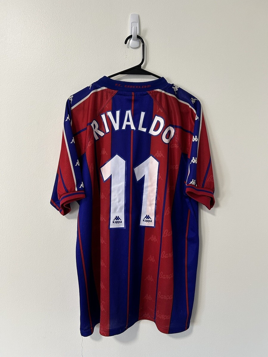 Barcelona Home 1997/98 Rivaldo #11 (XL) | eBay