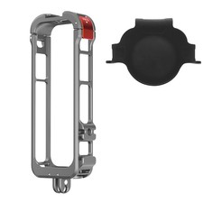 For Insta360 X4 Camera Metal Frame Cage With Silicone Lens Caps Protection Cover