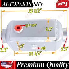 Air To Water Intercooler Aluminum Inletoutlet 3.5 Overall Size 15 12x6.5x6