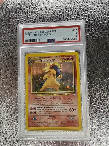 2000 POKEMON NEO GENESIS #17 TYPHLOSION-HOLO PSA 5
