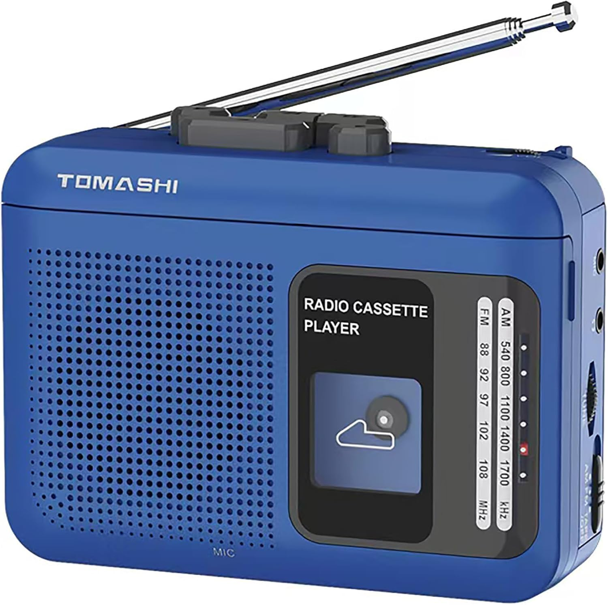 Portable Cassette Tape Player Recorder with AM/FM Radio, Built-In