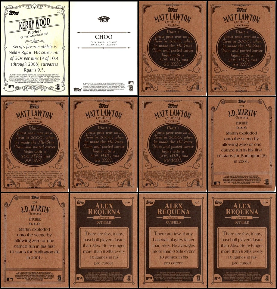 Lote de tarjetas Topps 206 Cleveland Indians (23) - OFERTA EXCLUSIVA - ¡ACTÚA RÁPIDO! Foto 3 de 4