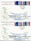 1964 FORTH BRIDGE ORD. & PHOS. GREAT BRITAIN QE2 FDC x2 FAREHAM CDS PMKS VGC