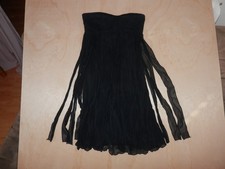 Sangria Size 8 Black Witchy Dark Romance Mesh Strips Overlay Strapless 5022