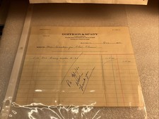 Vintage 1940 Receipt Goffigon & Shady Bayview, Va. Farm Machinery / Tractors