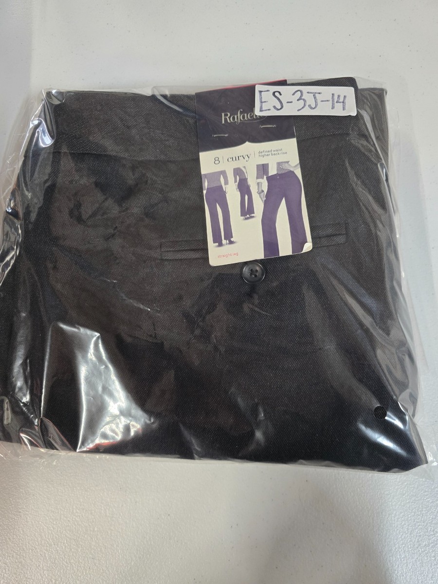 Rafaella Dress Pants Womens 8 Black Rayon Curvy Fit Straight Leg Formal  Business | eBay