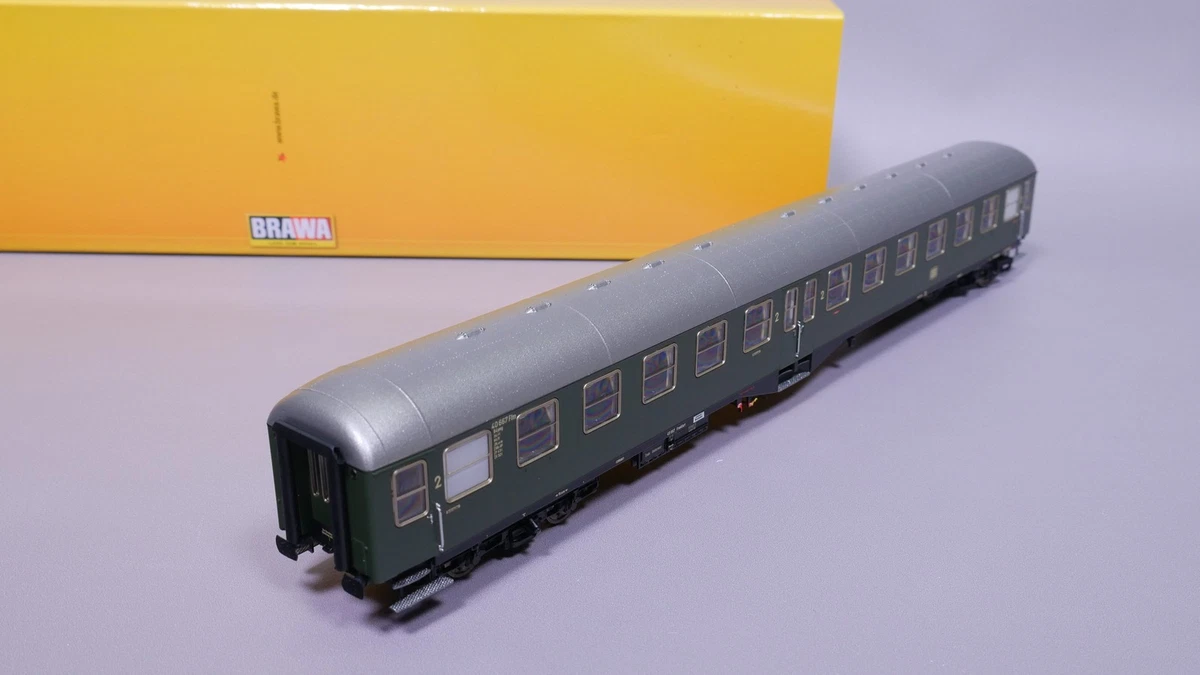 H0 DC Brawa 58100 Reisezugwagen 2. Kl. B4ymg DB Ep. III LED OVP #ST_256