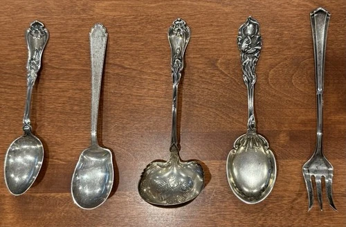 Vintage Sterling Silver Flatware Lot - Fessenden, Whiting, Lunt, More! 106 Grams