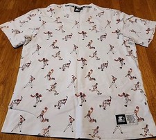 Starter Sports Stars All Over Print Tee XL Baseball Basketball Hockey Soccer 