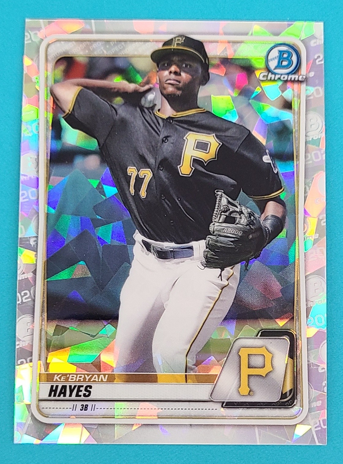 2020 Bowman Chrome Prospects Atomic Refractor #BCP-67 Ke'Bryan Hayes Card V8