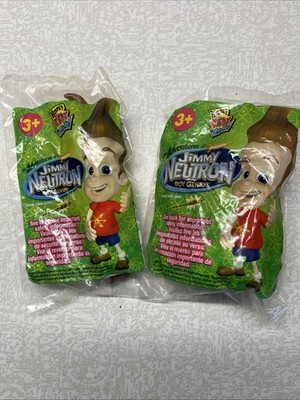 Set Of 2 Jimmy Neutron Boy Genius Toys 2003 Wendys Collection Nickelodeon New