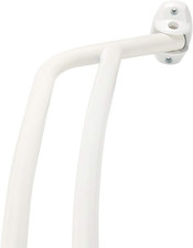 Adjustable Curved Double Shower Curtain Rods for Bathroom 45 to 72 inch, Shower