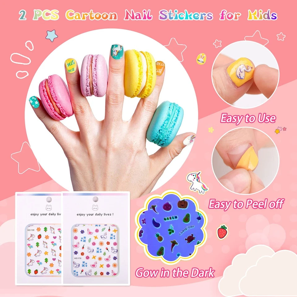 Kinder Nagellack 12 Farben Peel-Off Ungiftig Kindernagellack Mädchen mit Nage... - Bild 3 von 4