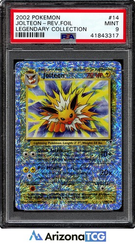 Pokemon 2002 Jolteon 14/110 Reverse Holo Rare Legendary (Collection) PSA 9