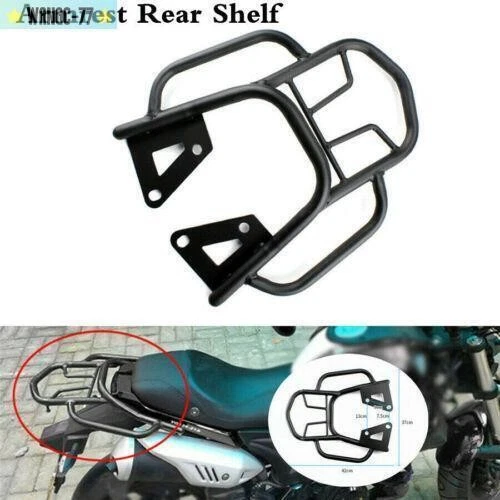 Tail Fin Luggage Rack Black Accessories 1PC Motorcycle Rear Shelf Refitted Box - Изображение 4 из 4