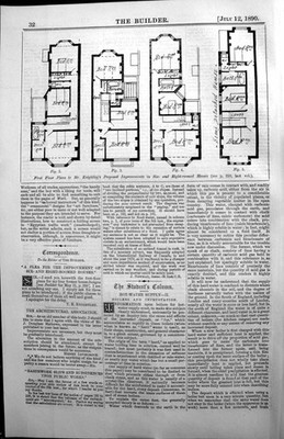 Alte Knightleys erste Grundrisse Hausverbesserungen Architektur 1890 viktorianisch