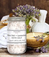 Botanicals  Wellness Bath Salts 16 Ounces Sea Salts  Lavender New