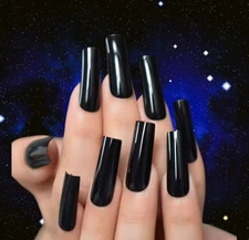 New Fashion Square 24 Count Nails - Midnight 