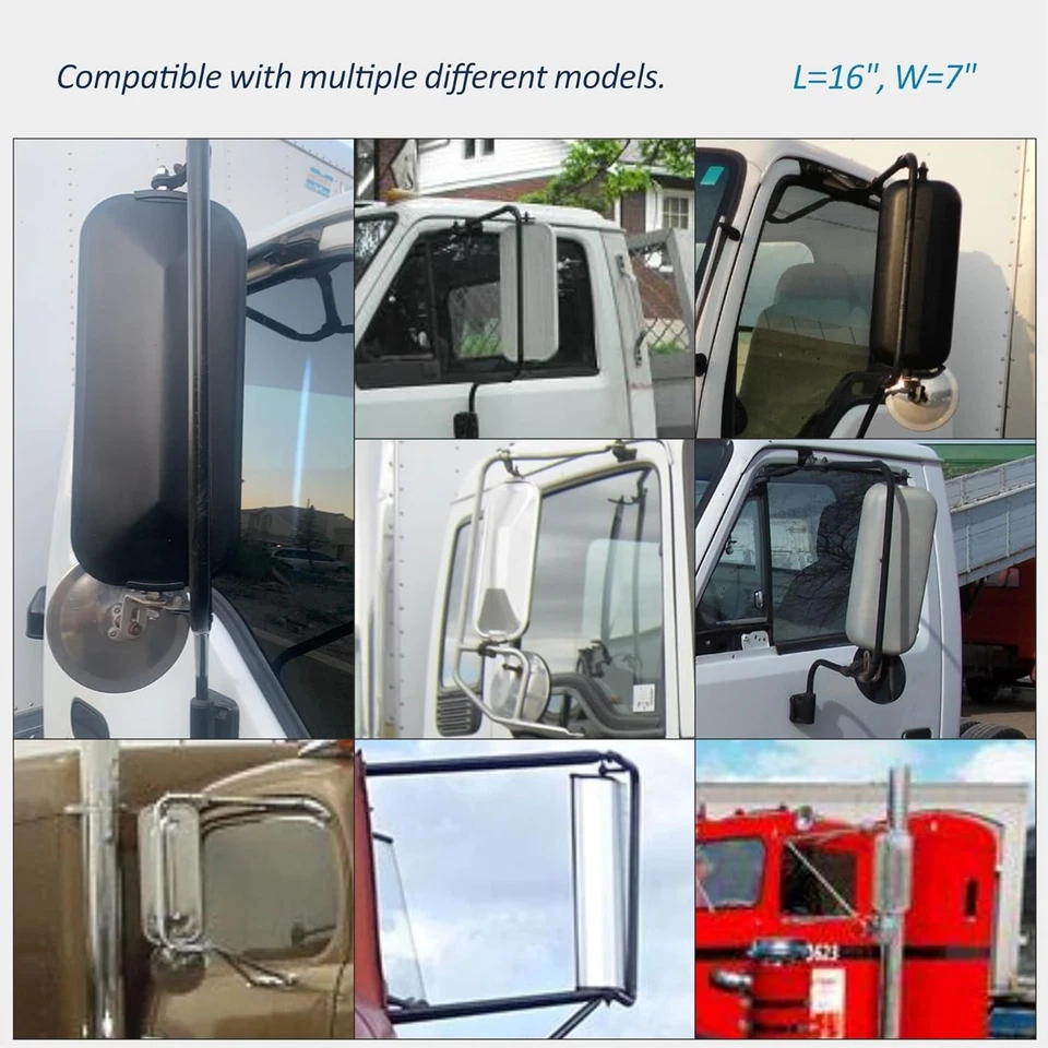 Espejo de puerta lateral de 7x16 pulgadas para ISUZU NPR NQR NRR NPR-HD NRR 1986-2007 West Co... Foto 3 de 4