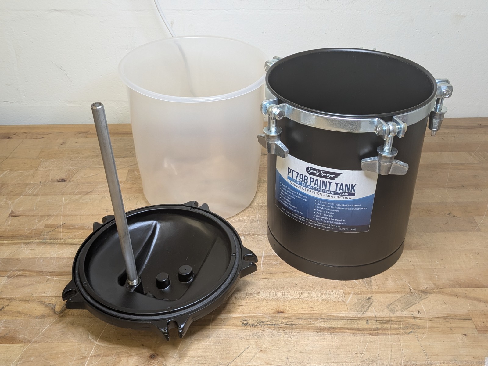 Speedy Steel Pressure Tank for Paint Sprayer 2-1/2 Gallon Capacity PT798RG
