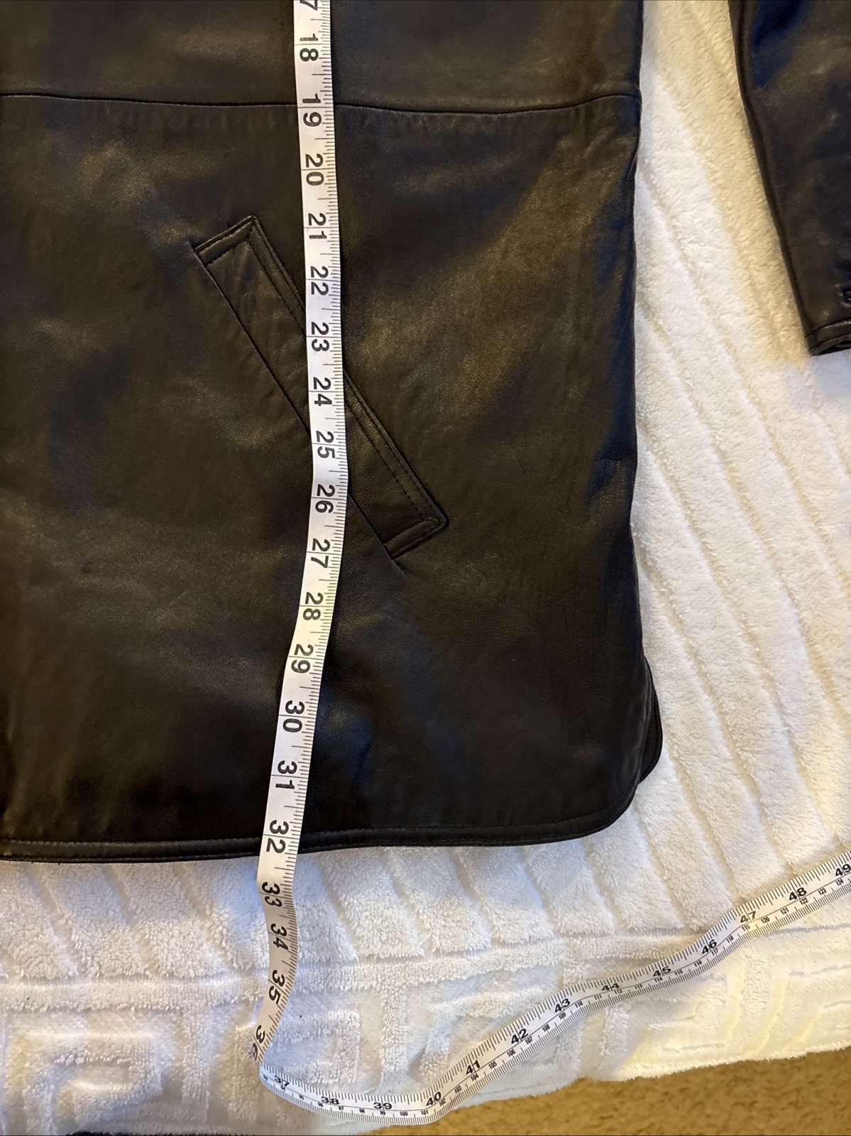 Centigrade Leather Button Jacket Soft Black Lined… - image 15