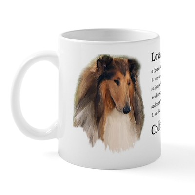 CafePress Rough Collie Love Is Mug 11 oz Ceramic Mug (96013186)
