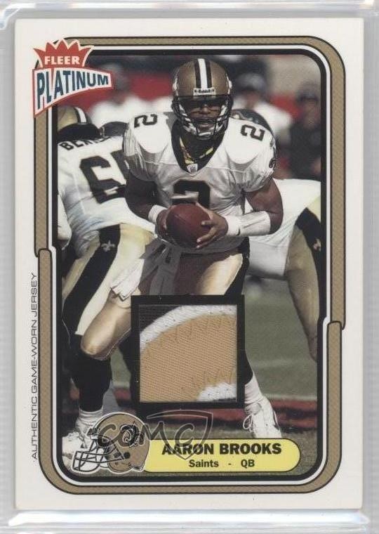 2004 Fleer Platinum Jerseys Nameplate 81/105 Aaron Brooks #90 0v1
