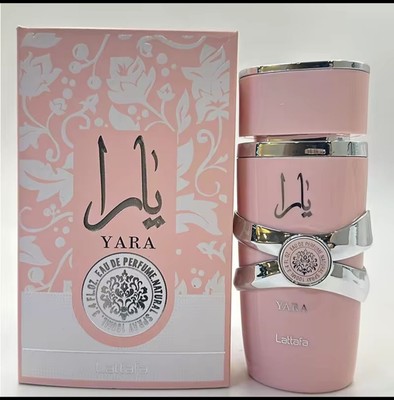 Lattafa Yara Eau de Parfum Spray for Women Pink Bottle and Box