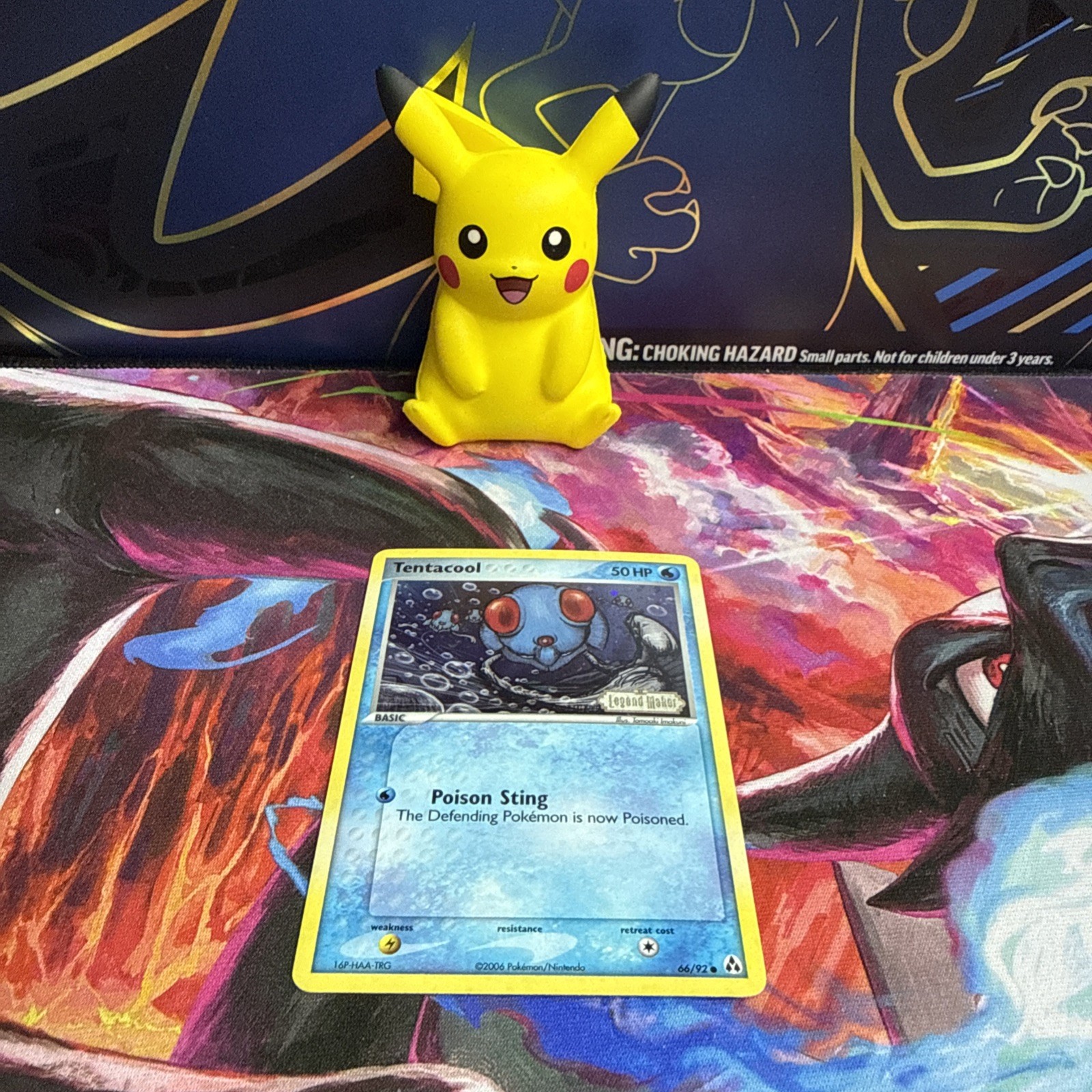 Tentacool 66/92 Stamped Reverse Holo EX Legend Maker Pokemon Card 2006 - NM