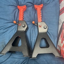 2 Ton Axle Stand Pair Garage Car Jack Heavy Duty Ratchet Stands 2 Ton Per Stand