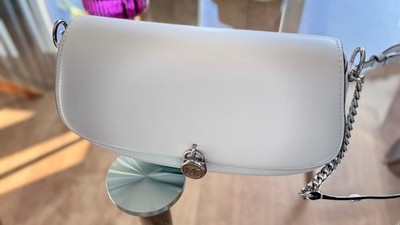 Michael Kors MILA Weiß Leder Damen Umhängetasche Original MK Neu mit Etikett Top