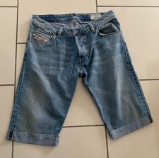 Granatowe spodenki męskie W32 L34 DIESEL ZAVOR ćwieki mucha turn up nogawka 5 kieszeni L 23"