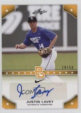 2015 Leaf Perfect Game National Showcase Gold 18/50 Justin Lavey Auto 0q3
