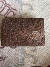 Vintage Indian  Carved  Wooden Box