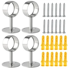 Alise Curtain Rod Holder Bracket 2''Dia,Closet Rod Holders Wall Mounted,Ceiling