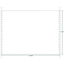 14-7/8" x 11" (W x H) Continuous 15# Computer Paper, Blank (Carton of 3500)