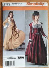 Simplicity 2172 Misses Costume Cosplay Reenactment Coat Bustier Skirt UNCUT