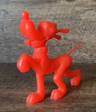 VTG 1971 Louis Marx Walt Disney Red PLUTO Hard Plastic Figure Rare Collectible